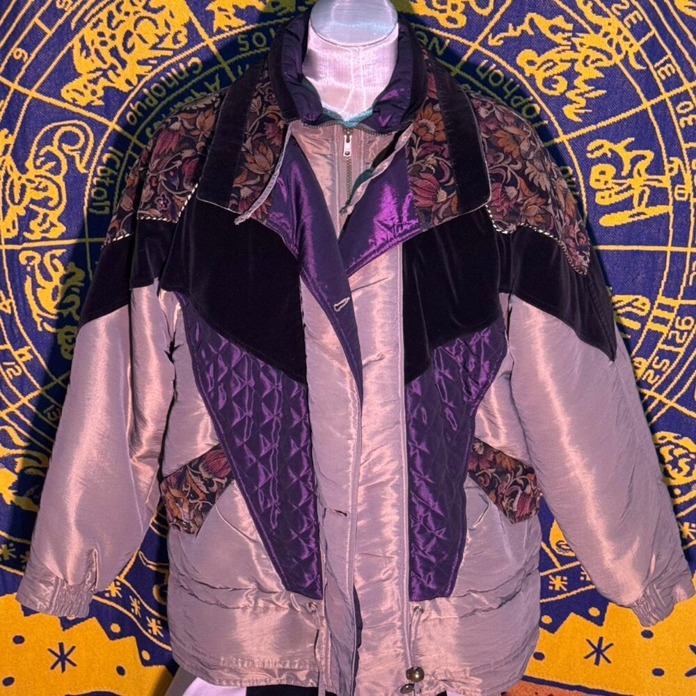 Vintage 80s–90s Be In The Current Scene Puffer Jacket – Size M
